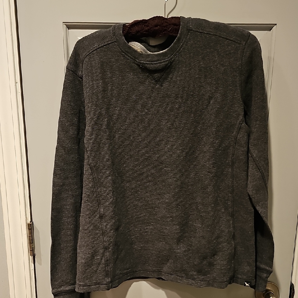Eddie Bauer Men's Charcoal Crewneck Shirt Casual Soft Medium